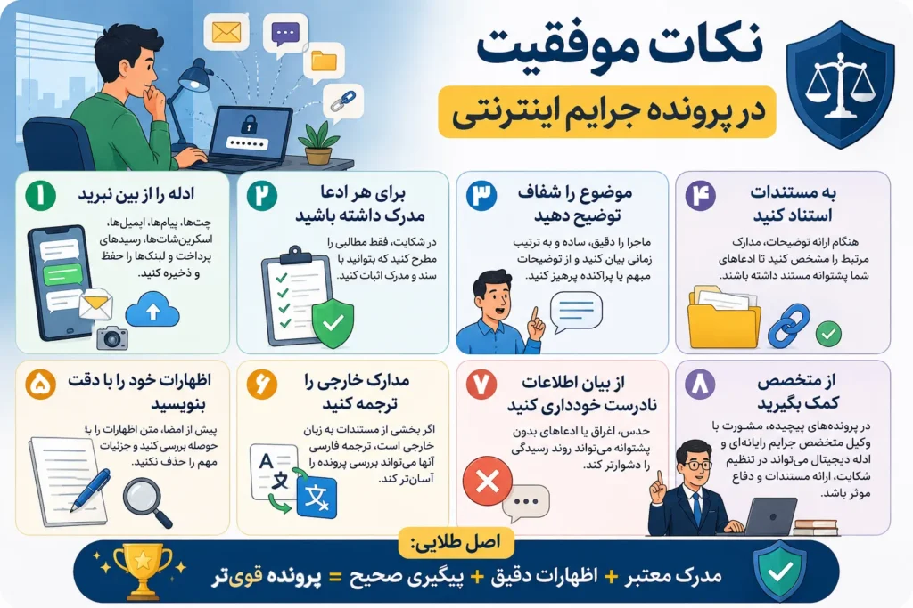 راهنمای پیگیری جرائم اینترنتی و اقدامات لازم برای شکایت