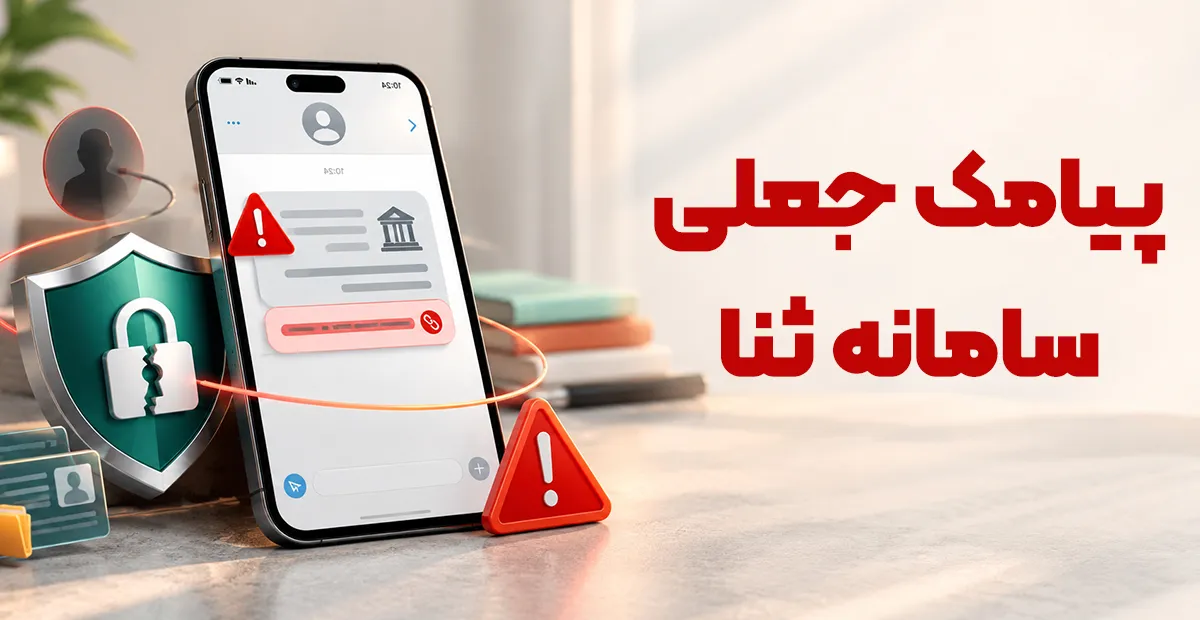 پیامک جعلی ثنا لینک درگاه سامانه جعلی و کلاهبرداری اینترنتی و پیامکی