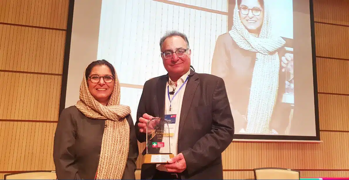 تصویر سخنرانی علیرضا طباطبایی هاشمی در همایش بین المللی حقوق تجارت در تهران